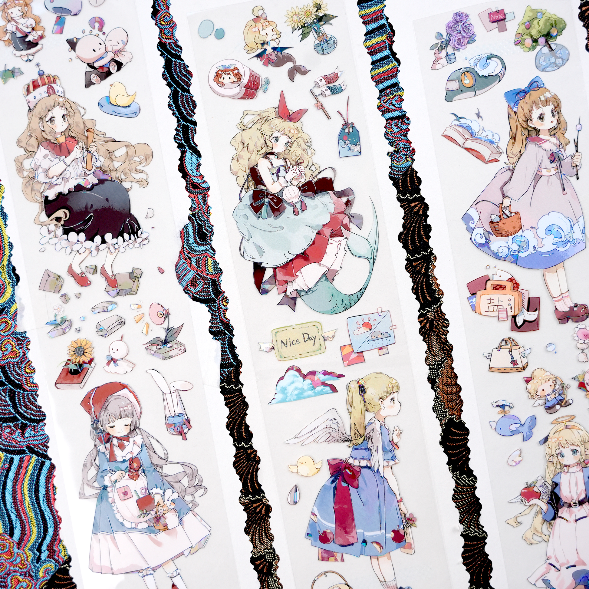 【INSEASON】Forest Princess Character PET Tape for journaling and scrapbooking