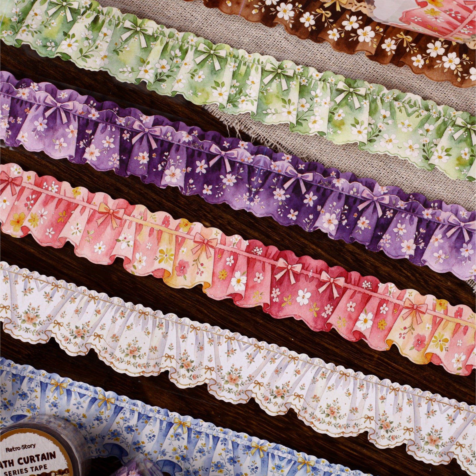 Textile-inspired PET tape for journals, cards, and DIY crafts