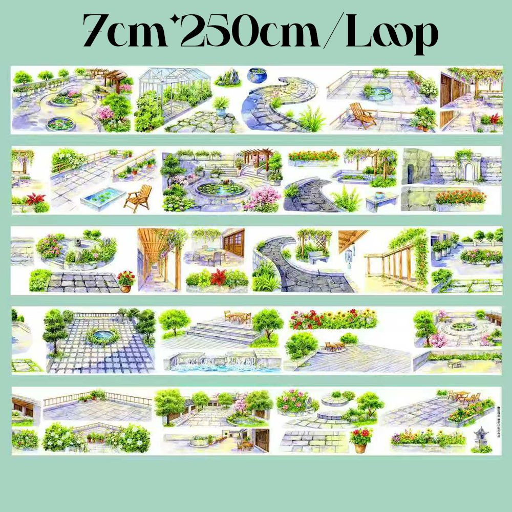 【SZCX】Garden Terrace Landscape PET Tape