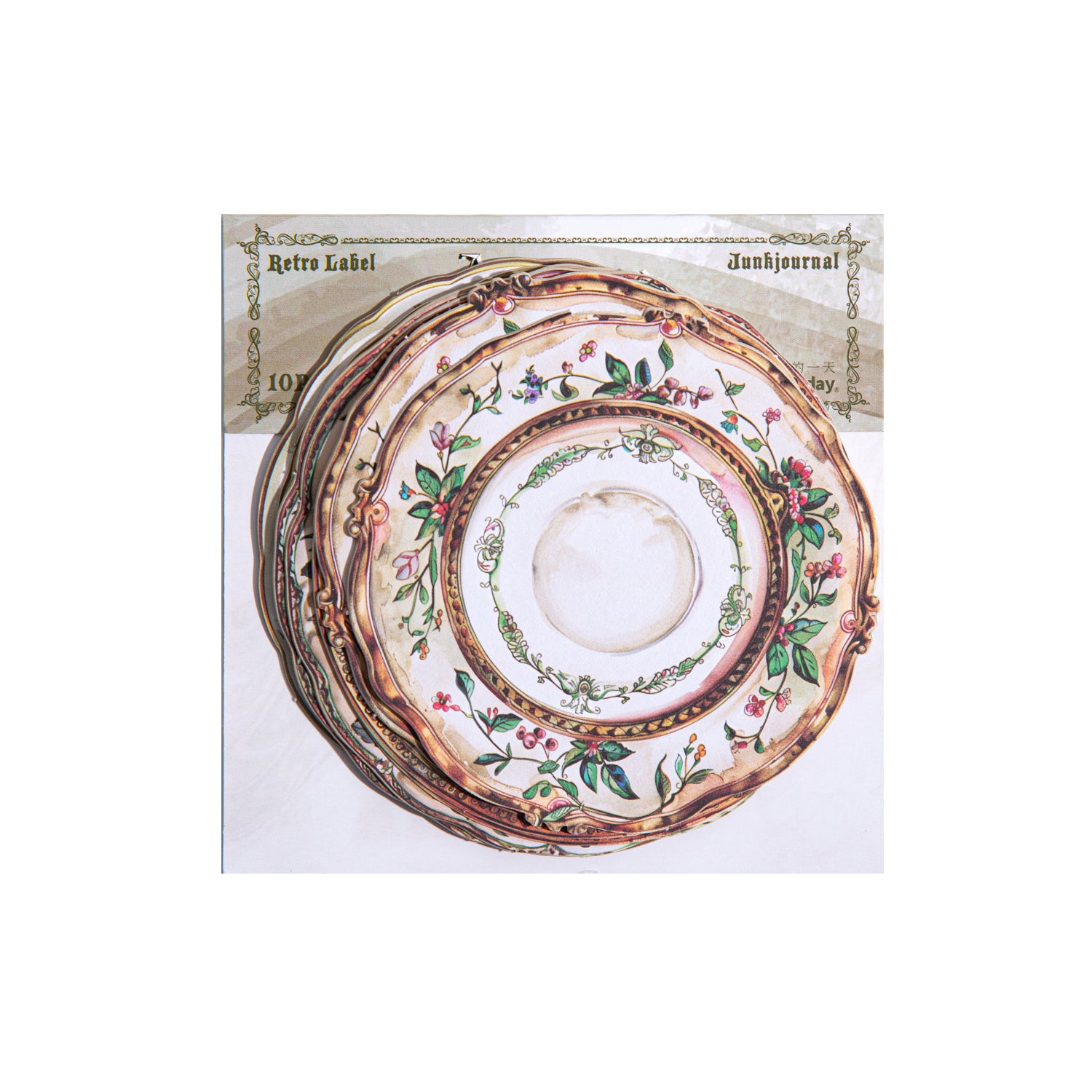 Antique Dinner Plates Scrapbooking Paper