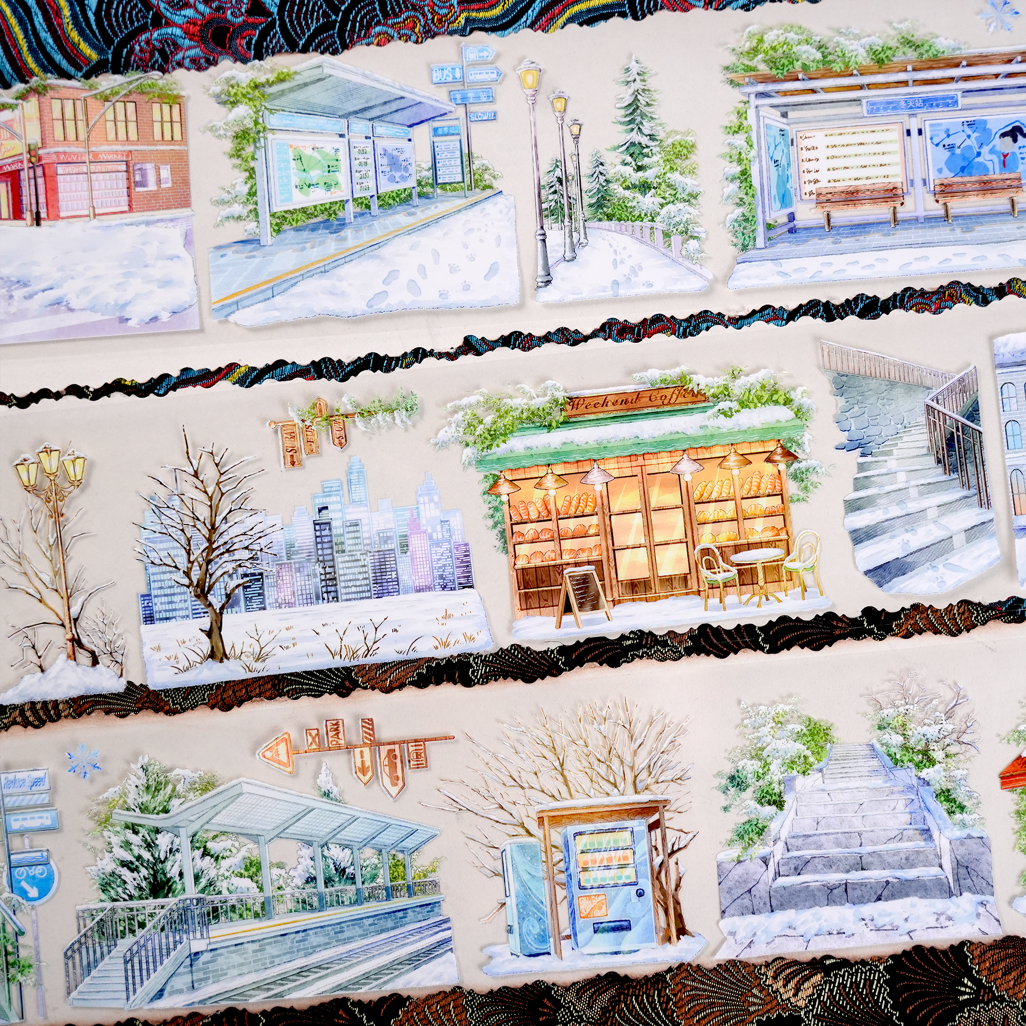 【OKTM】Warm Winter Street PET Tape