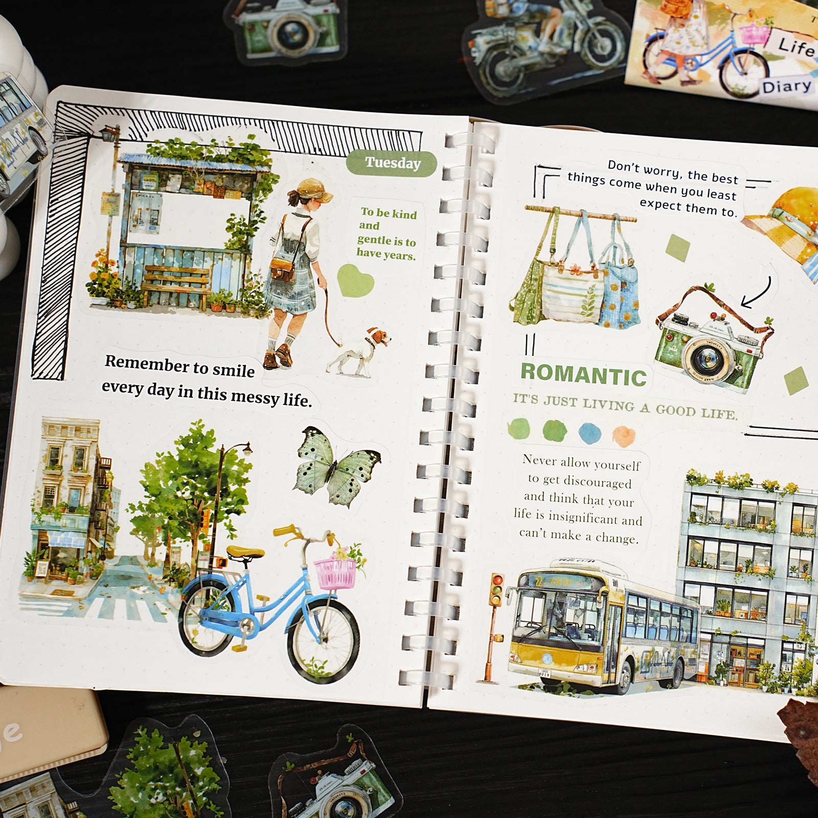 Life Observation Diary PET Sticker