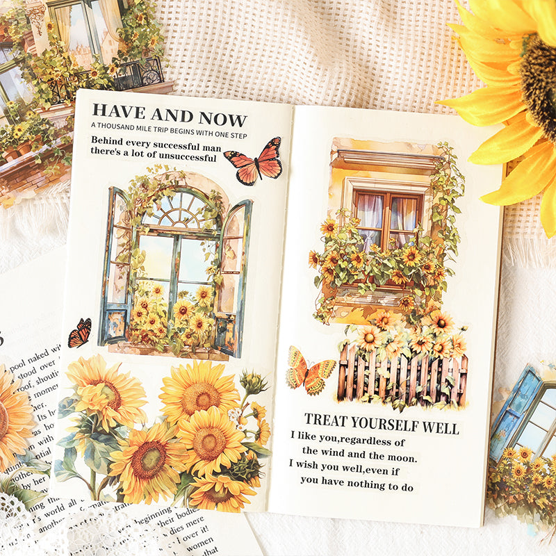 Flower Window Dream PET Sticker