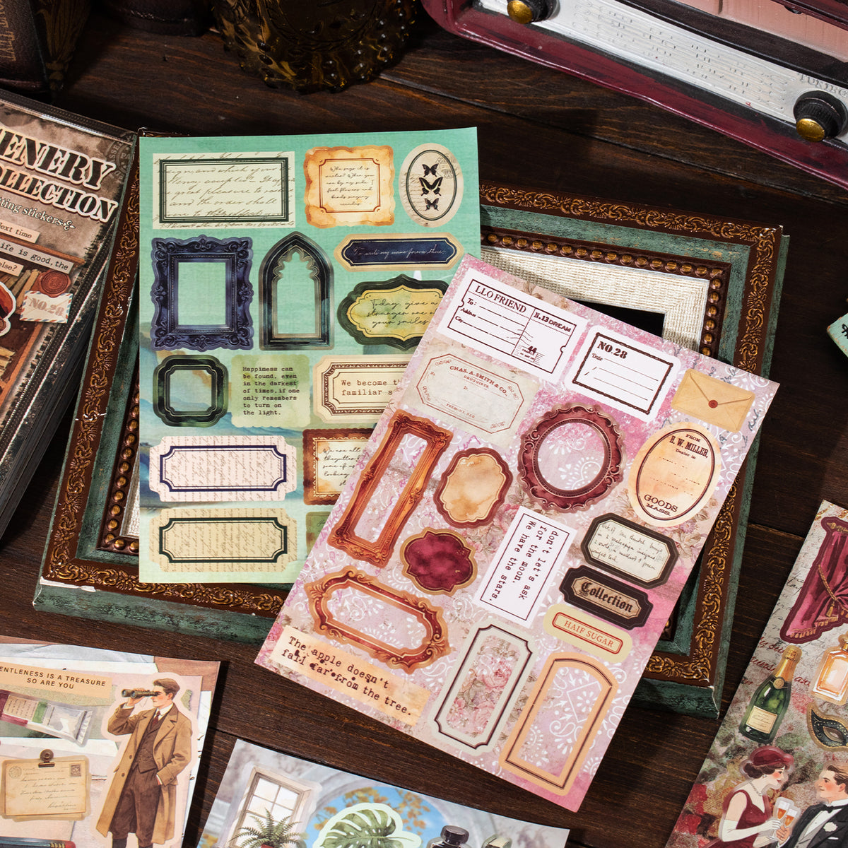 Old Scenery Time Collection Vintage Sticker Book