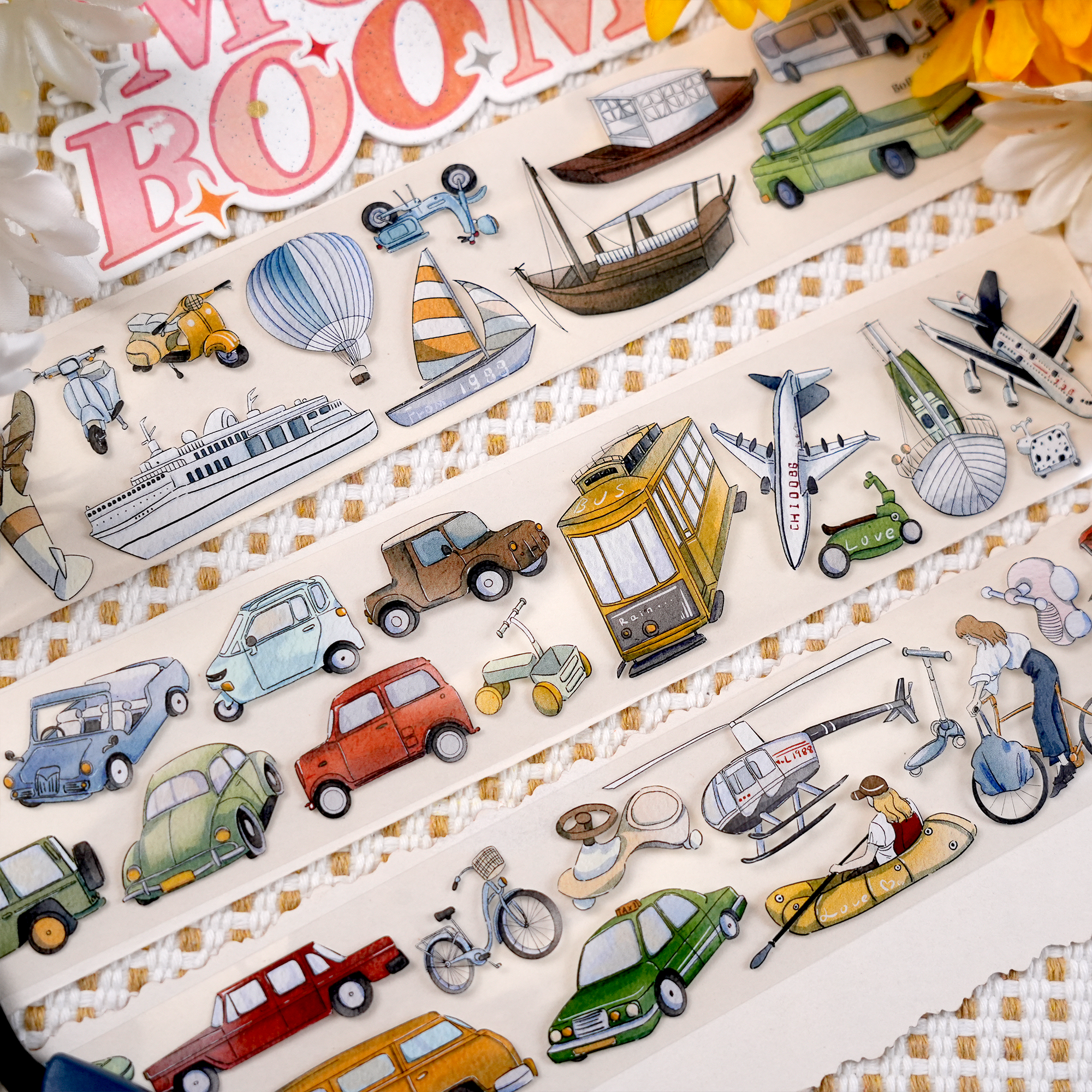 【BOBOYU】Transportation vehicles Landscaping Tape