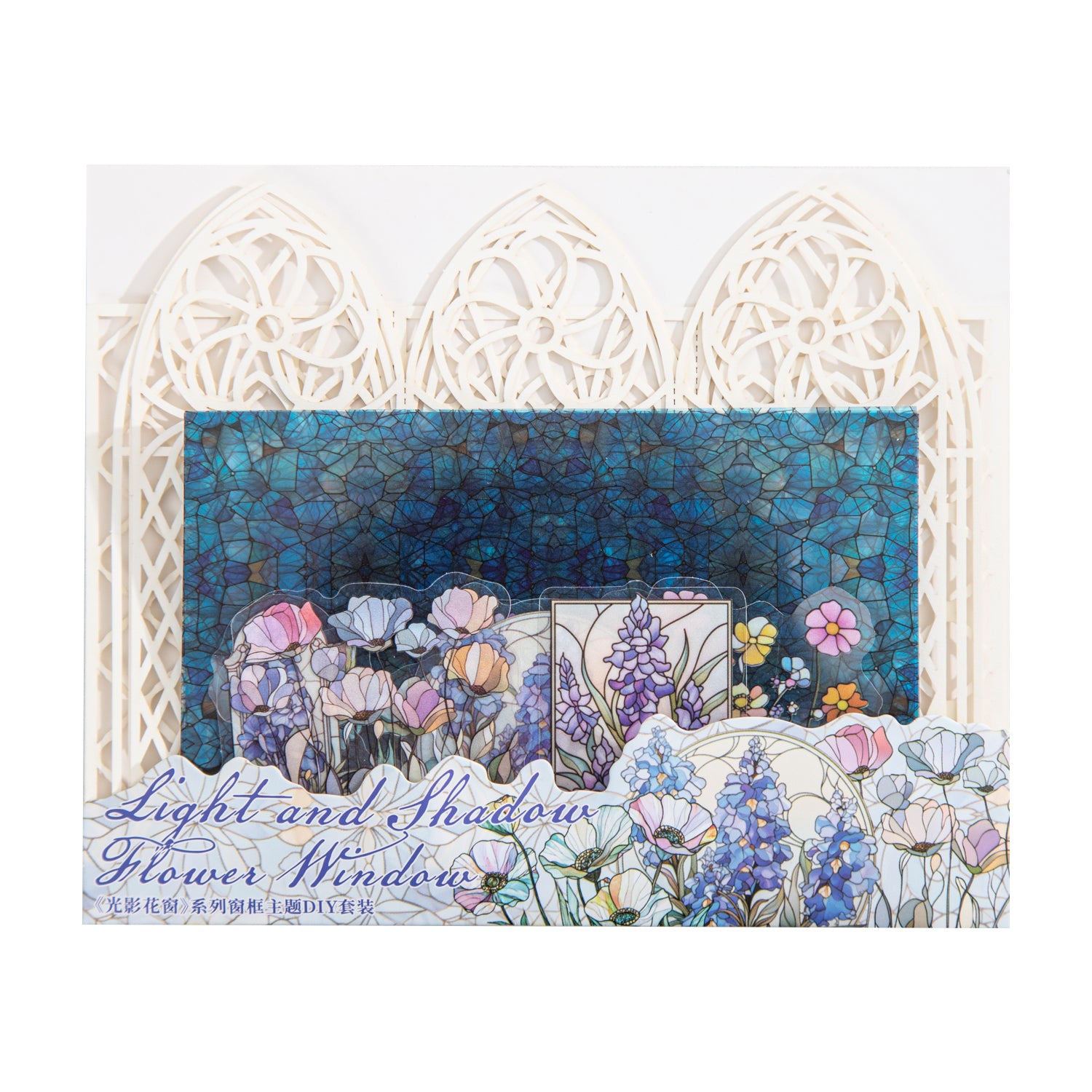 Light & Shadow Stained Glass Scrapbooking Paper