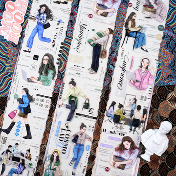 【MOOD】Work Moment Character PET Tape