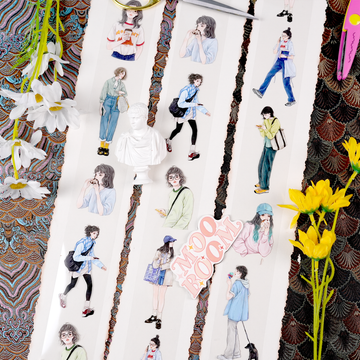 【MOOD】Walking Time Character PET Tape