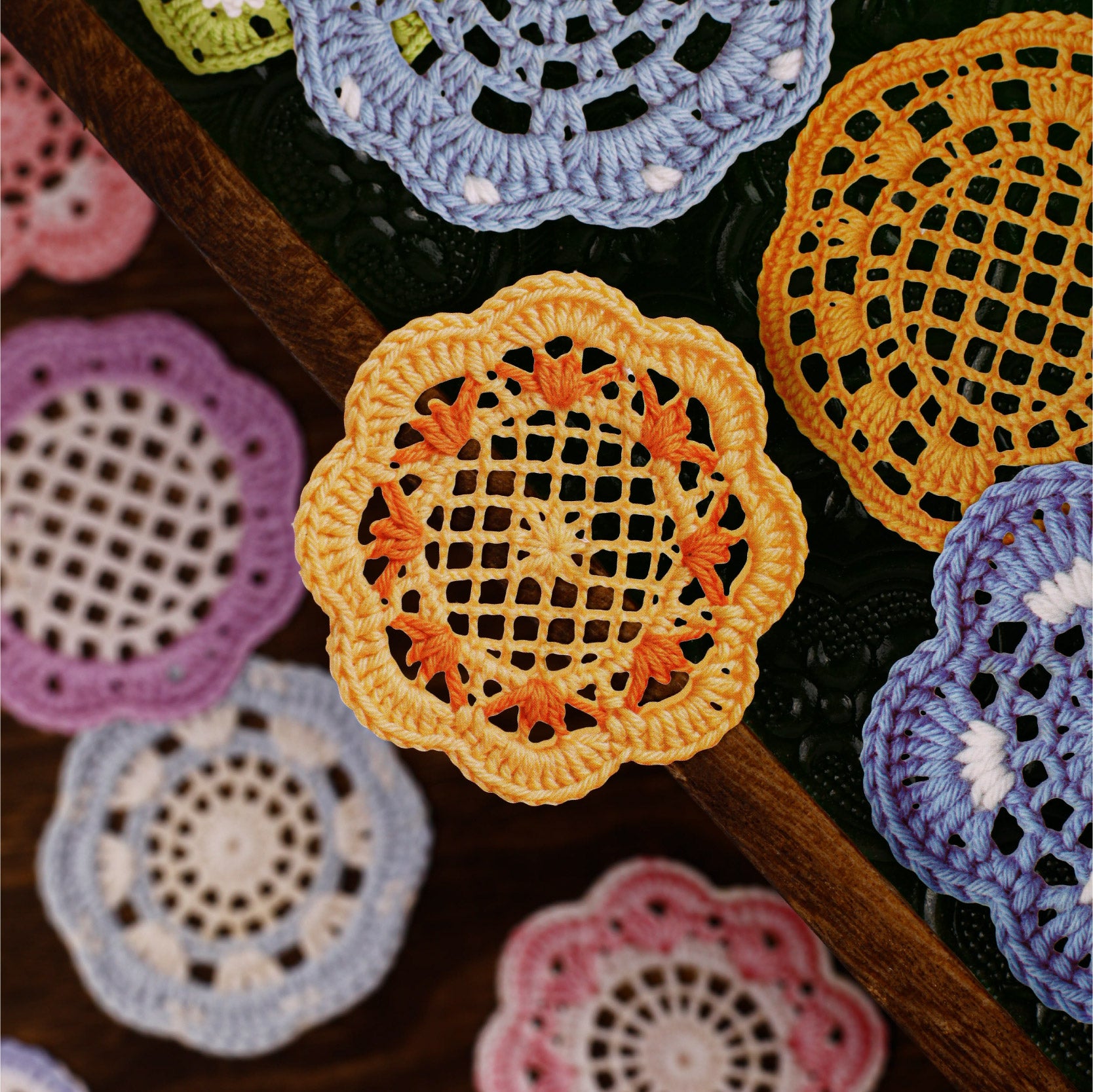 Knitted Lace Paper Sticker