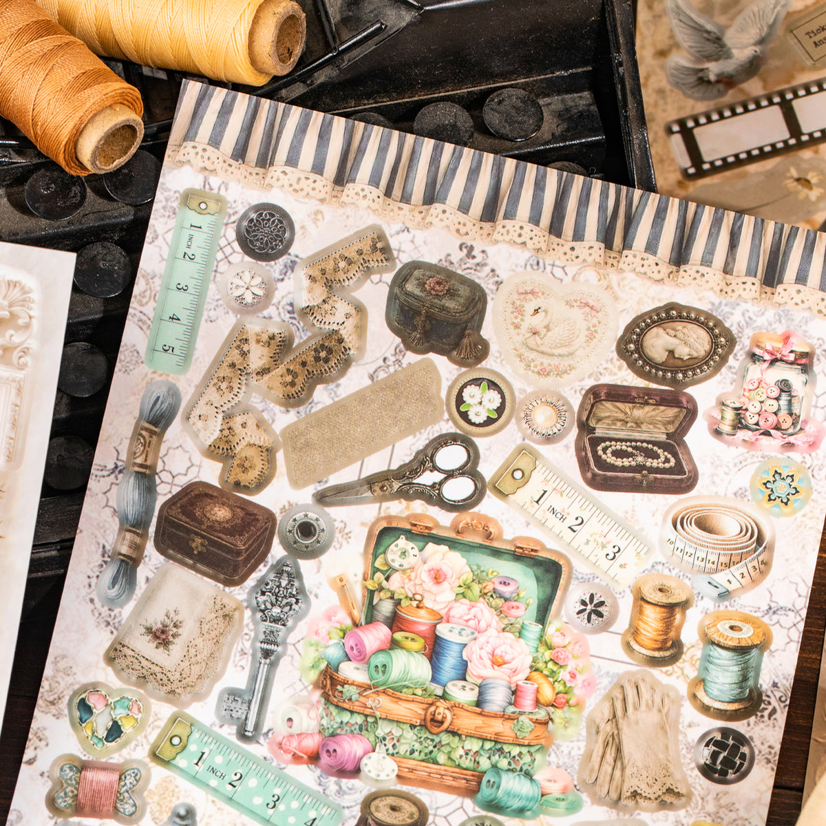 Vintage Treasury Pre-cut Sticker Book