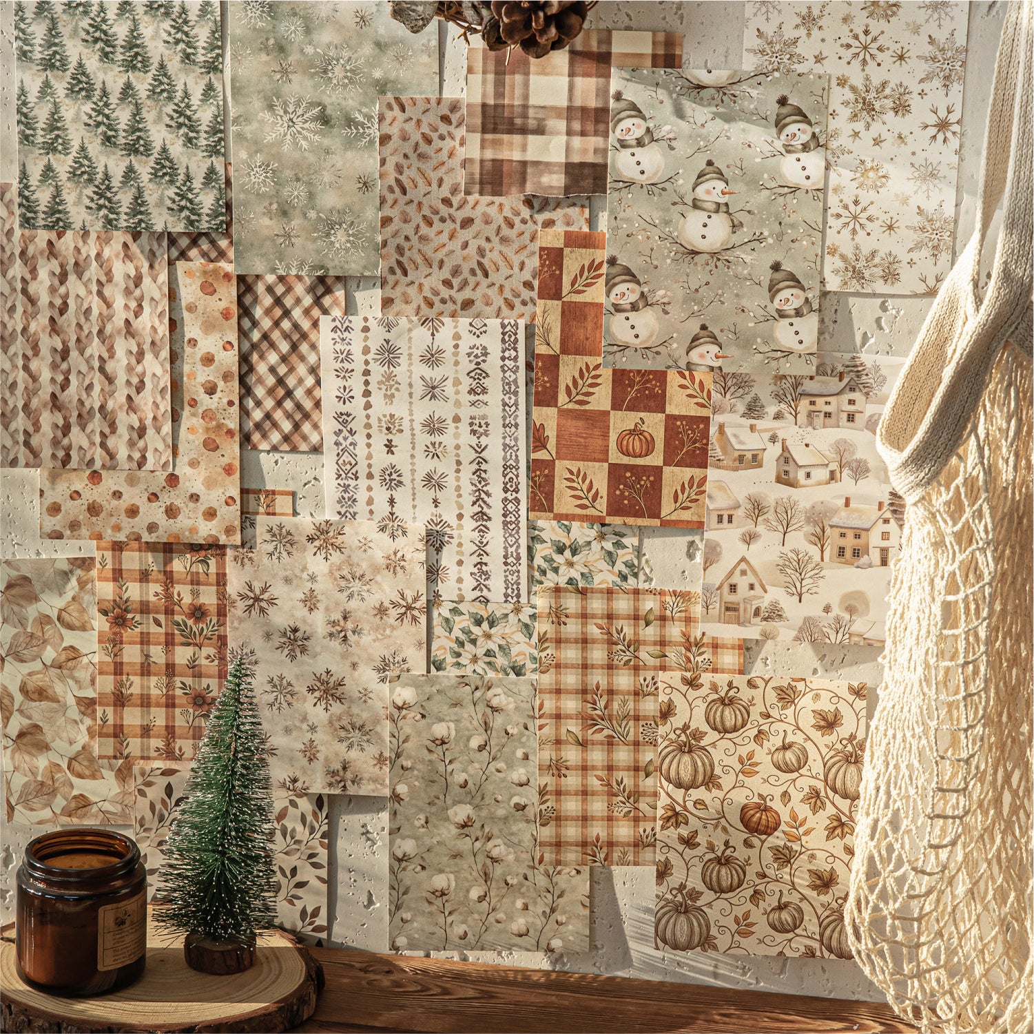 Roaming Autumn and Winter Scrapbooking Paper