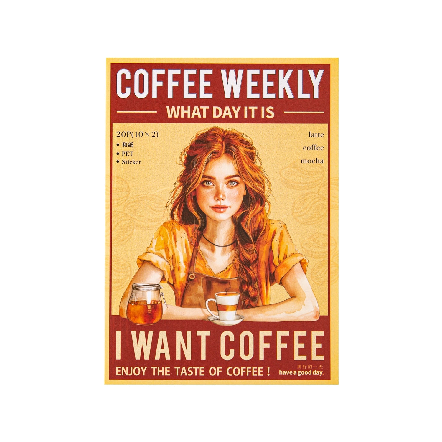 Coffee Weekly Pre-cut Sticker Book