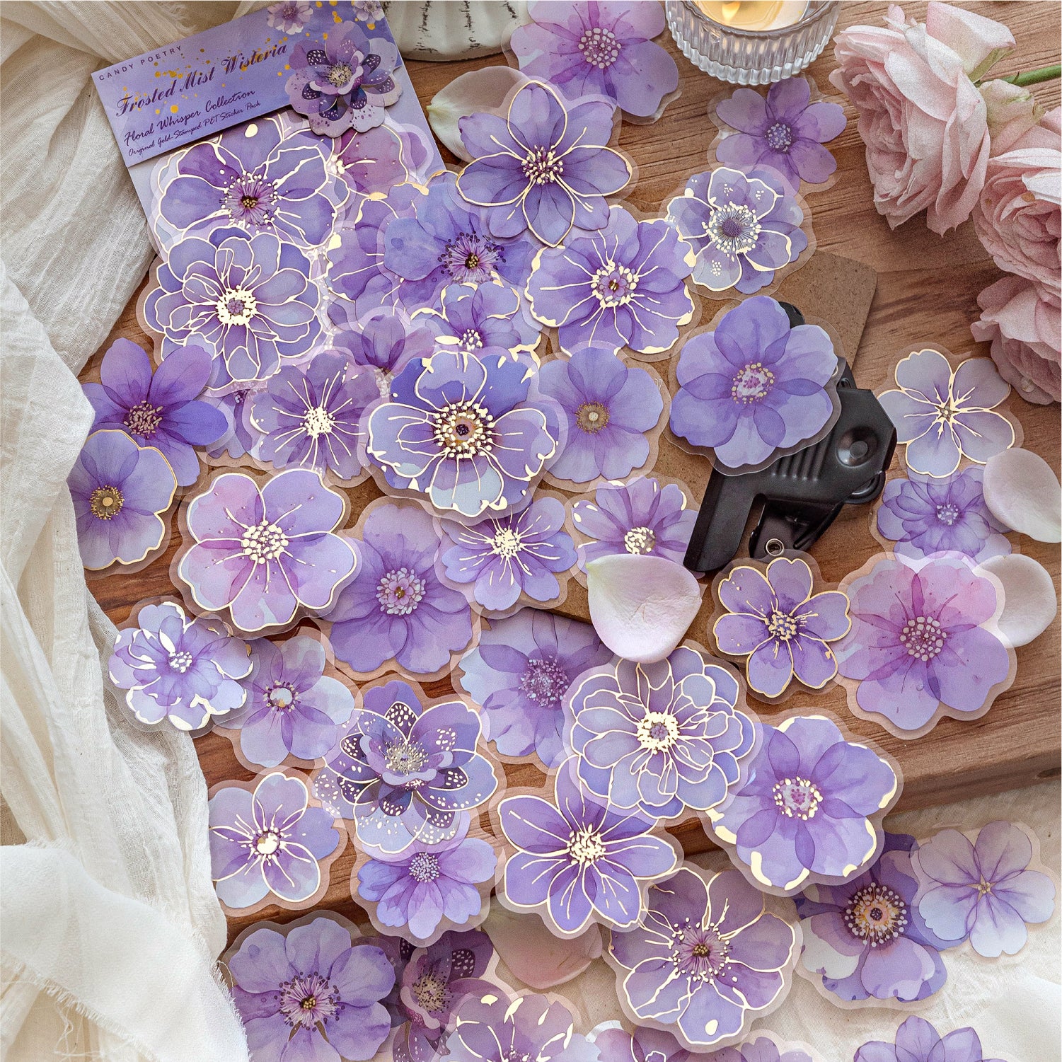 Whispers of Blossoms Flower PET Sticker