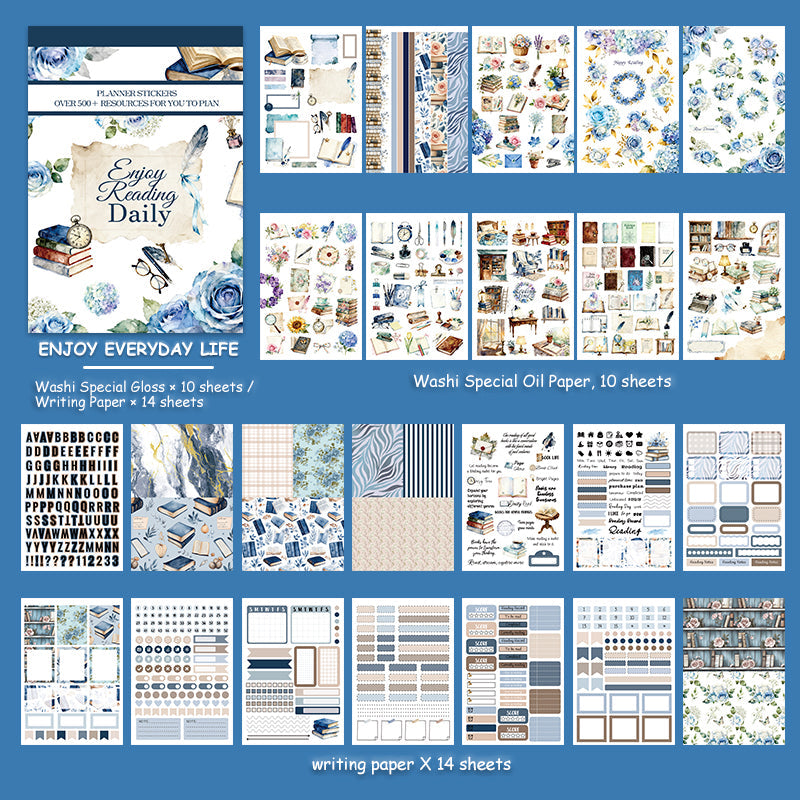 Vintage Sticker Book Vol.28 - Enjoy Reading Daily