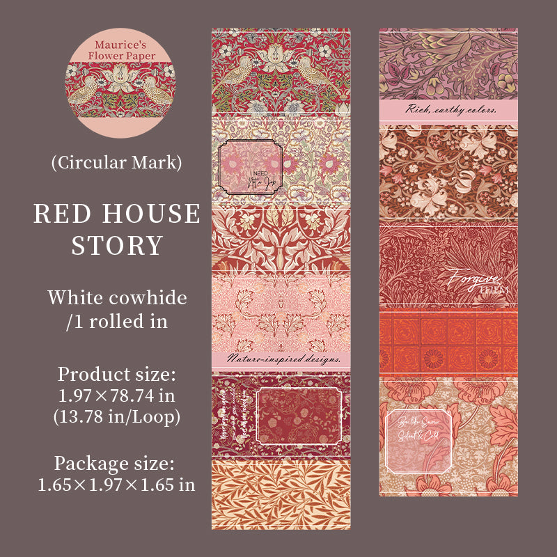 Vintage Floral Background Washi Tape