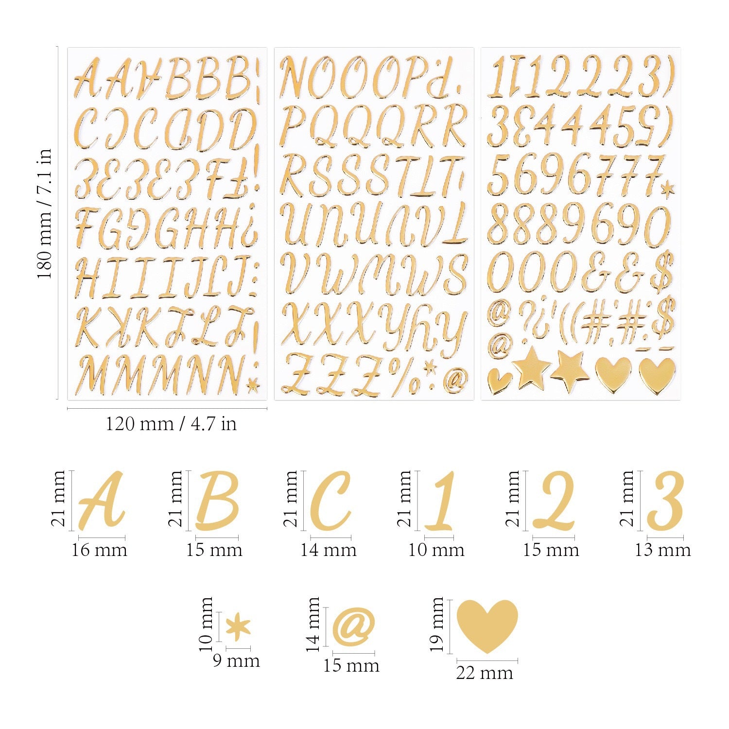 Metal Texture 3D Text Stickers