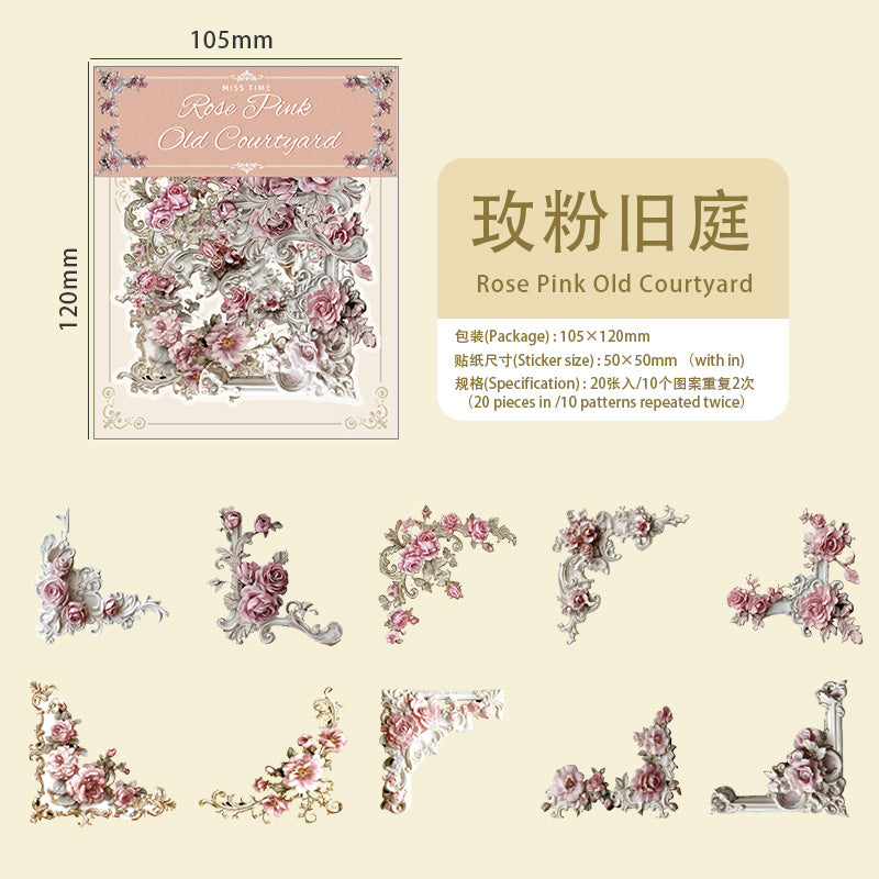 Openwork Relief Corner Sticker