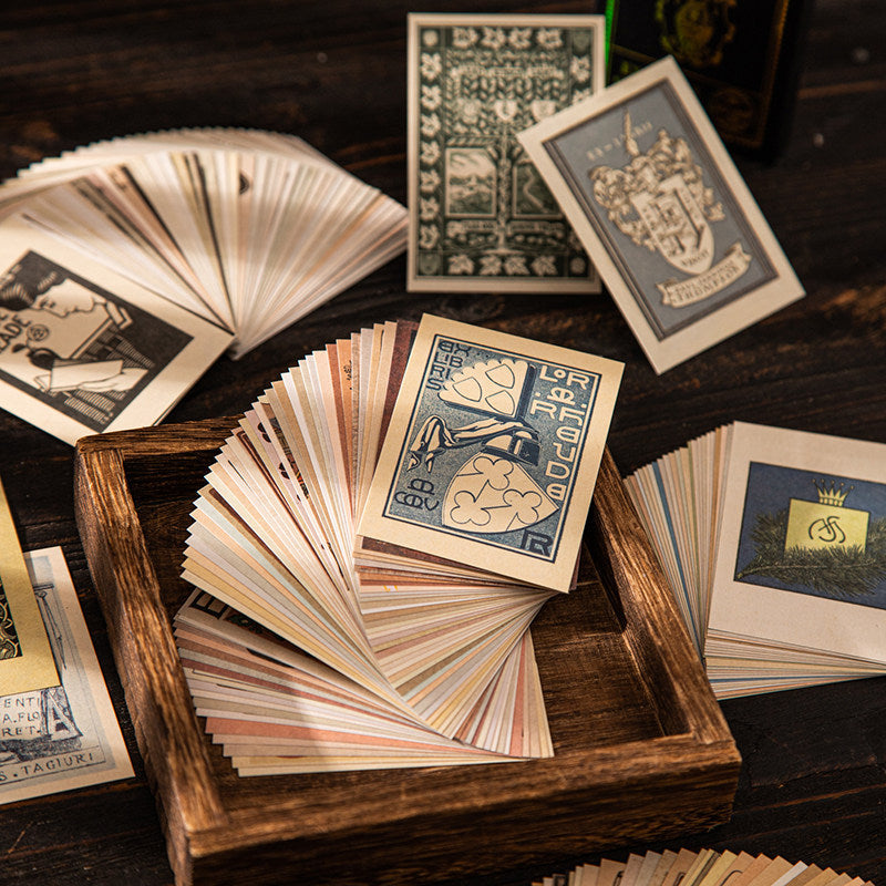 Old Library Vintage Bookplate Notes