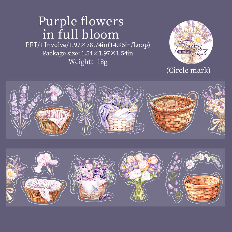 Flower Picking Season Pre-cut PET Tape