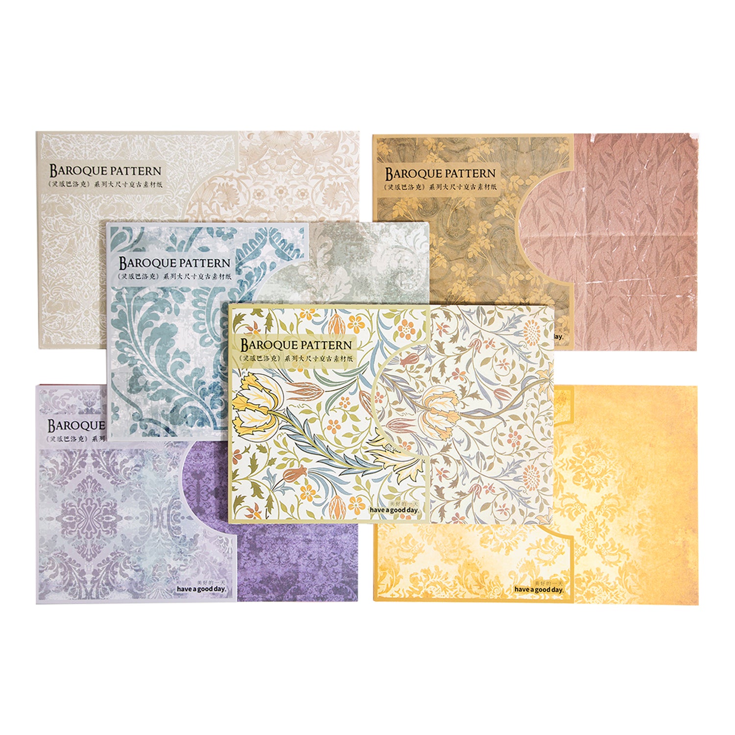 Baroque Pattern Large Size Material Paper