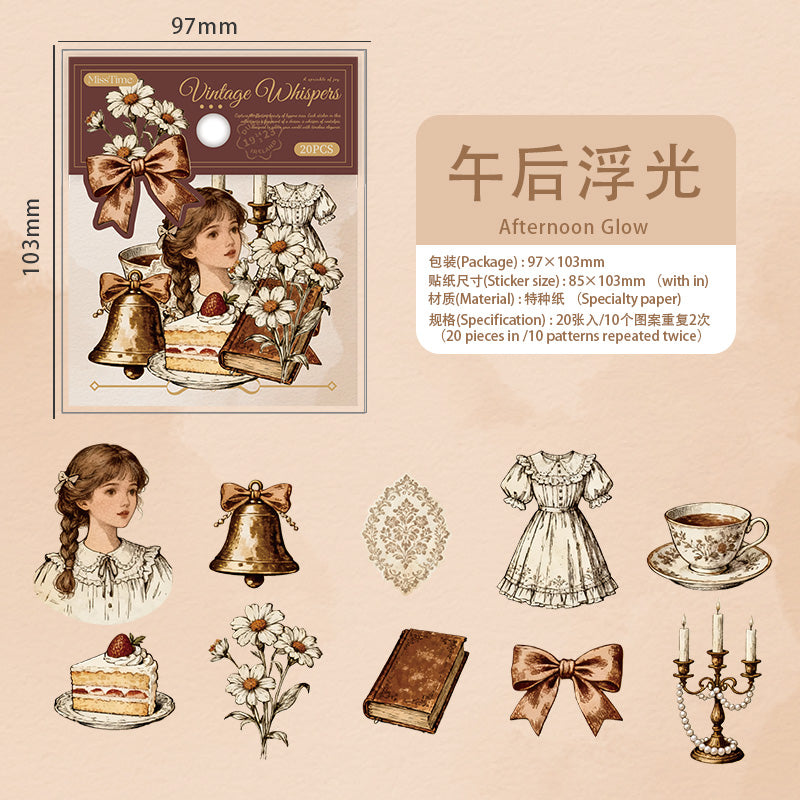 Vintage Girl Paper Sticker for journaling and scrapbooking