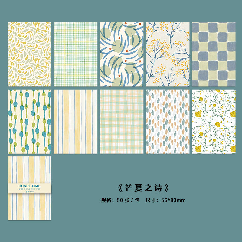Plaid with Floral Print Scrapbooking Paper