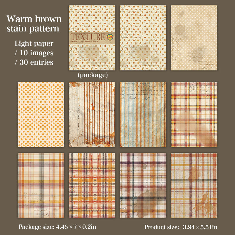 Time Weave Series Vintage Texture Scrapbooking Paper