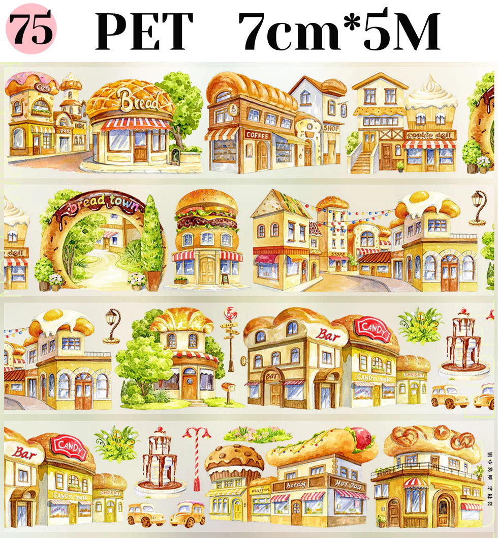 【ZERO】Bread Town PET Landscape Tape