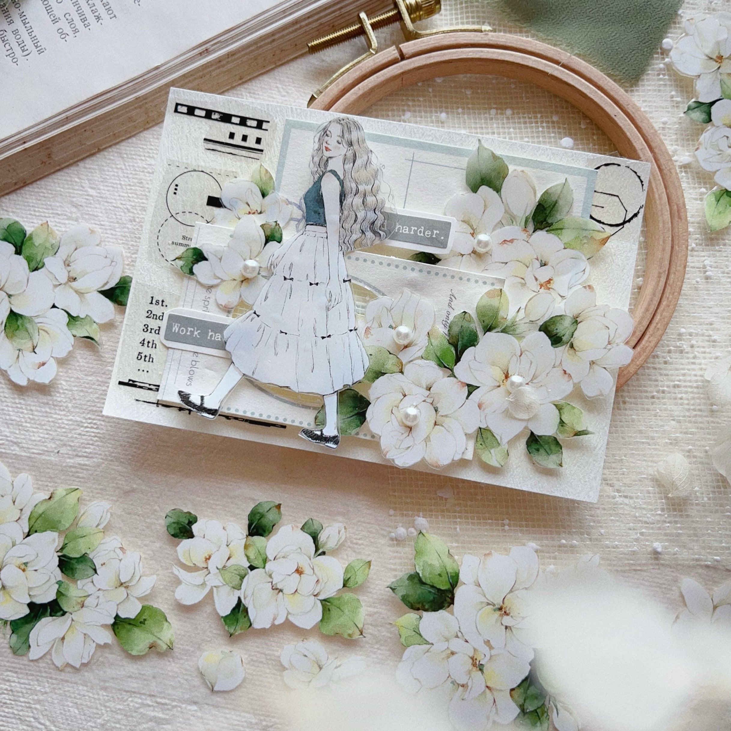 Jasmine Flowers Tape (5.5cm*120cm)