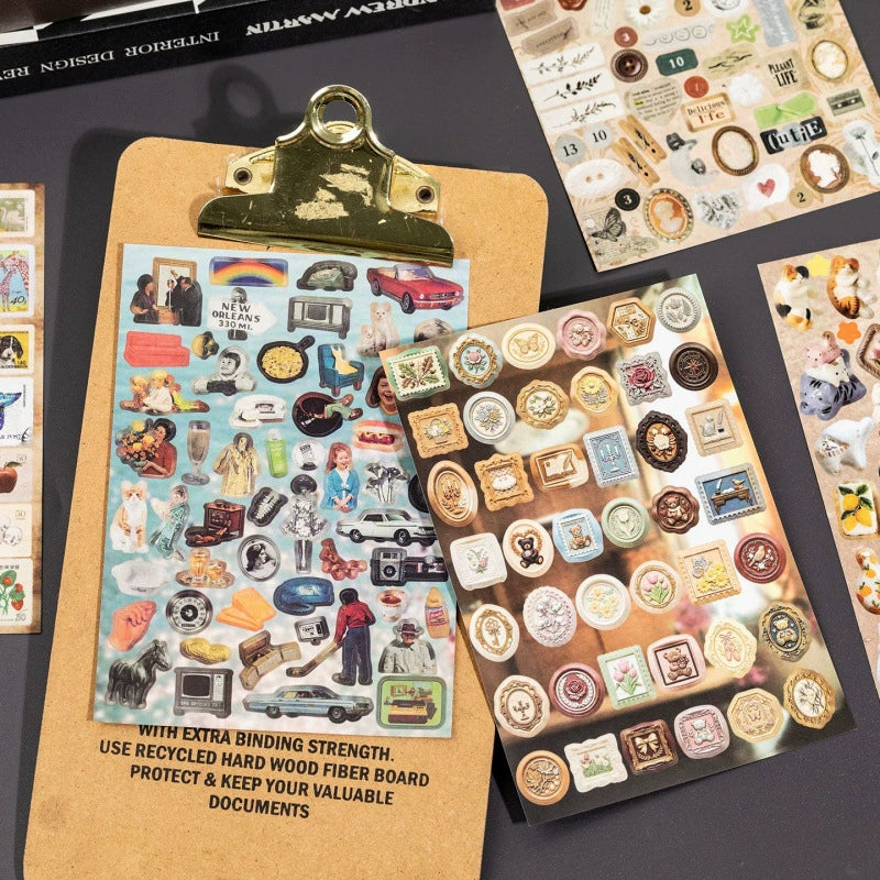 Vintage Everyday Objects Sticker Book