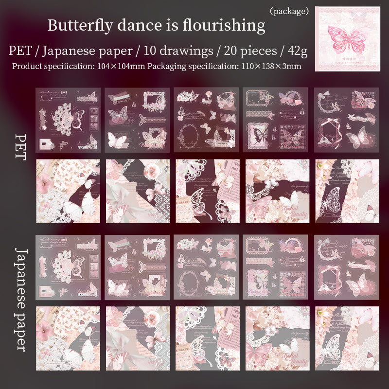 Butterfly Poem Pre-cut Washi&PET Sticker Book