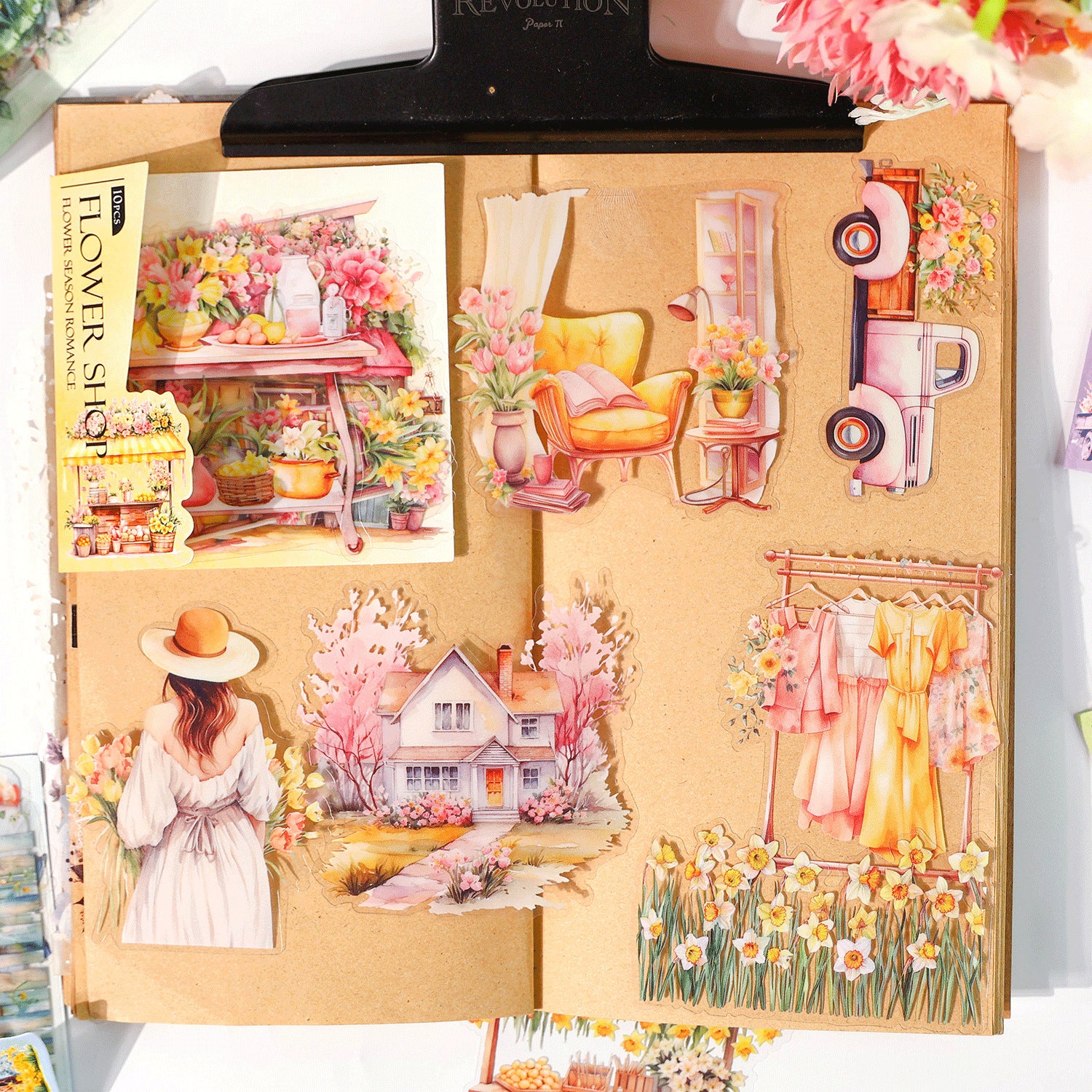 Blossom Season Romance Series PET Stickers