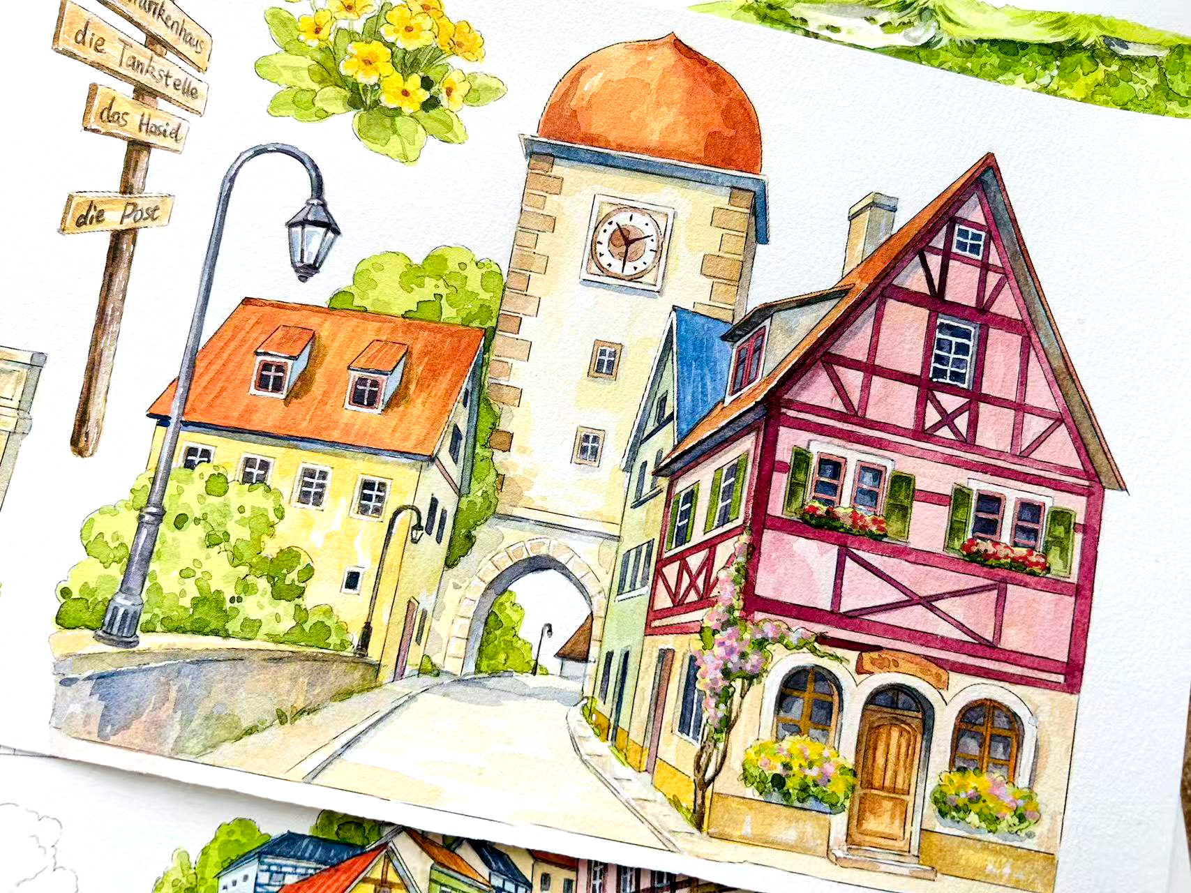 【MOOBOOM】German Town Scenery Pre-cut Landscaping Tape