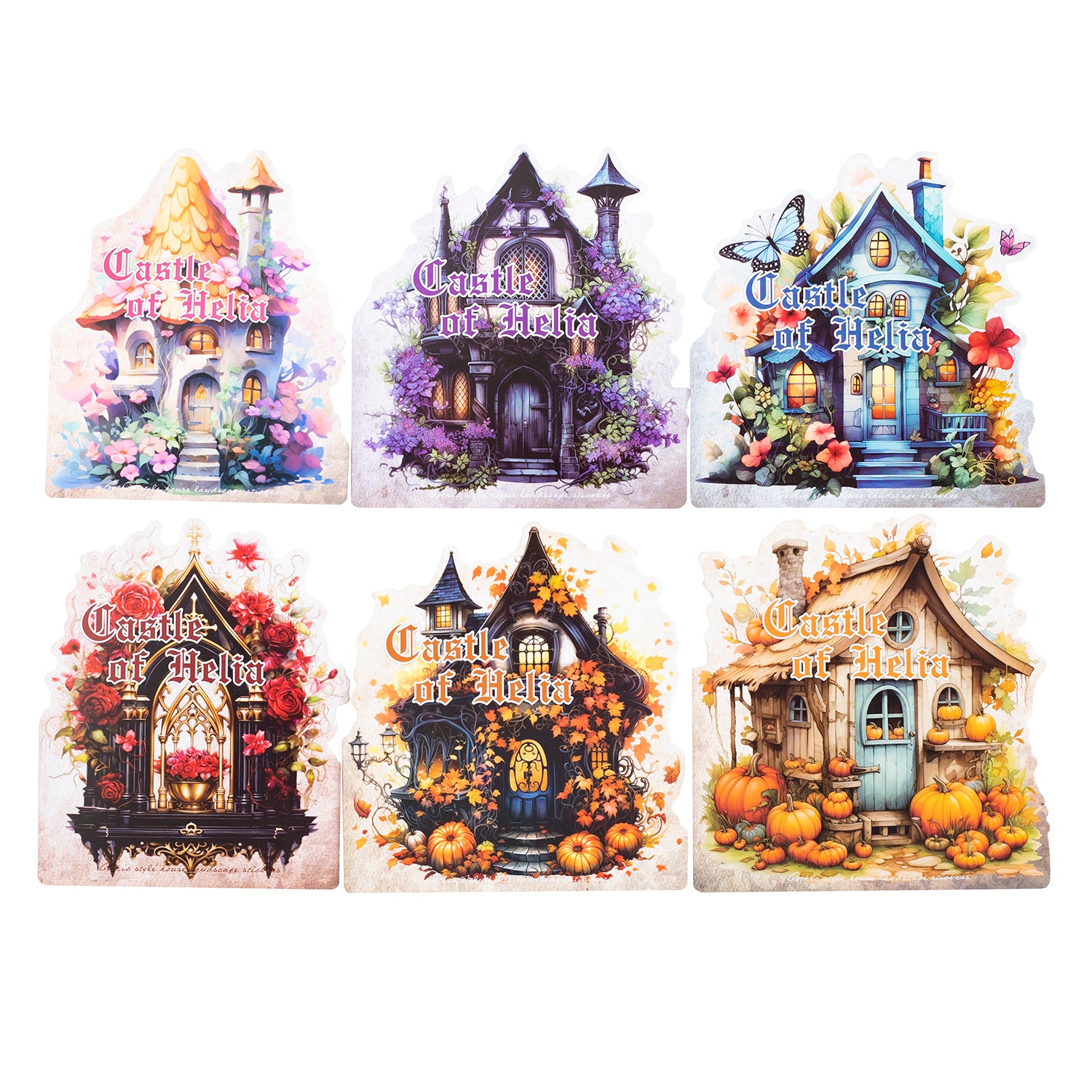 Helia's Castle Scrapbook Journal PET Sticker For paper crafts