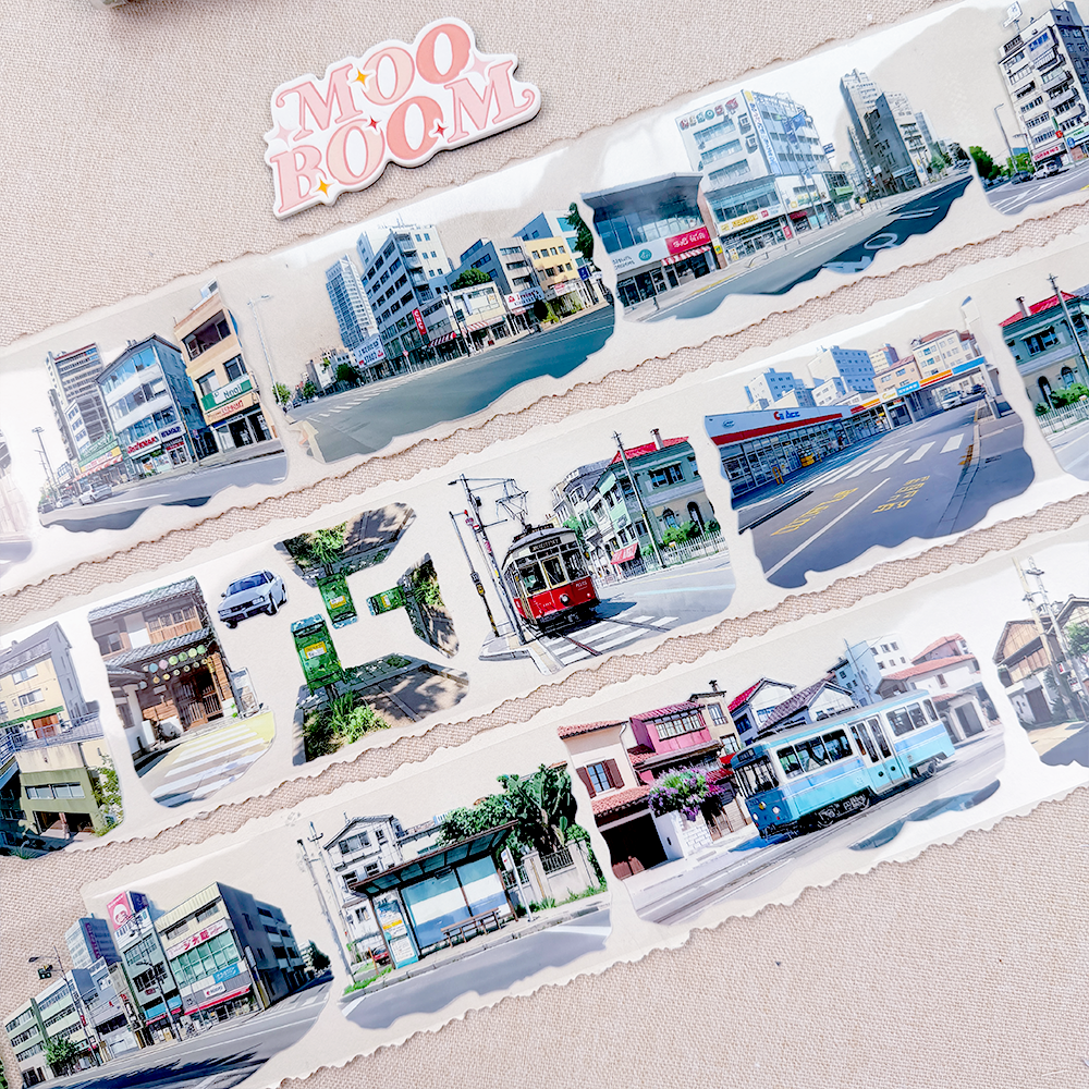 【NaiDong】City Street Landscape PET Tape