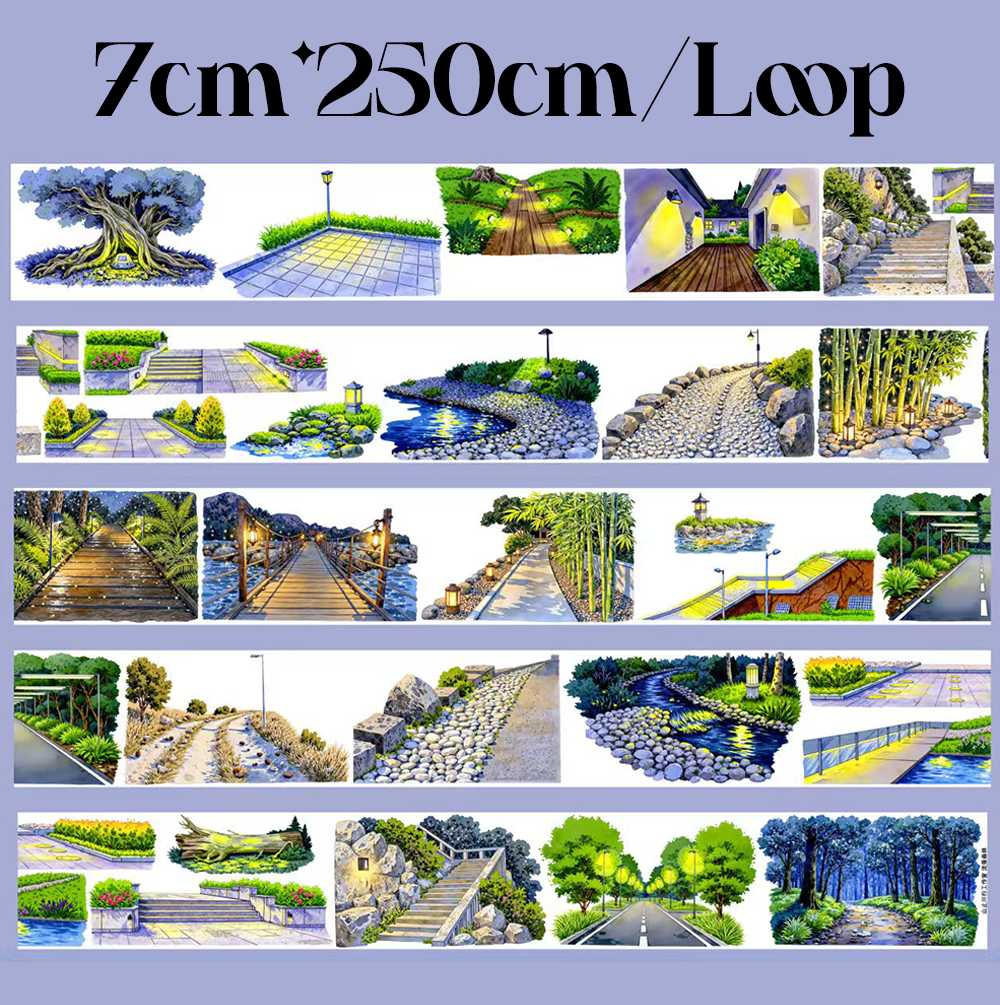 【SZCX】Night Forest Landscape PET Tape
