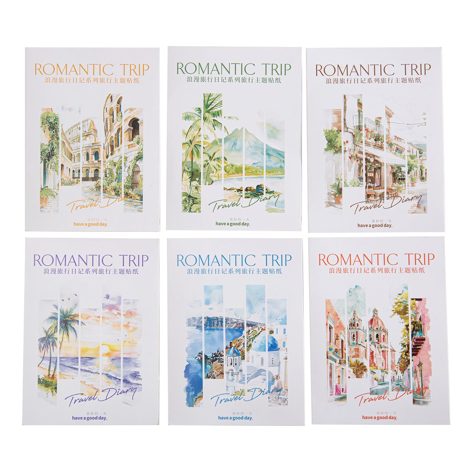 Romantic Travel Diary Sticker