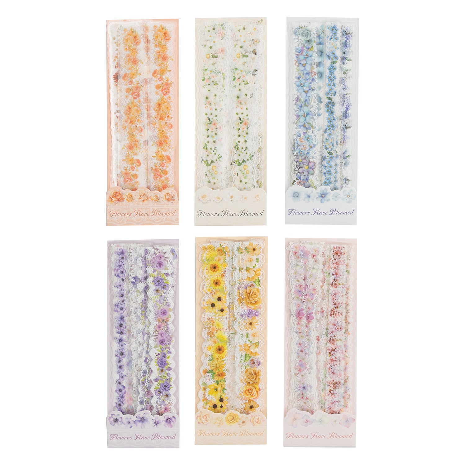 Long Lace Flower Stickers