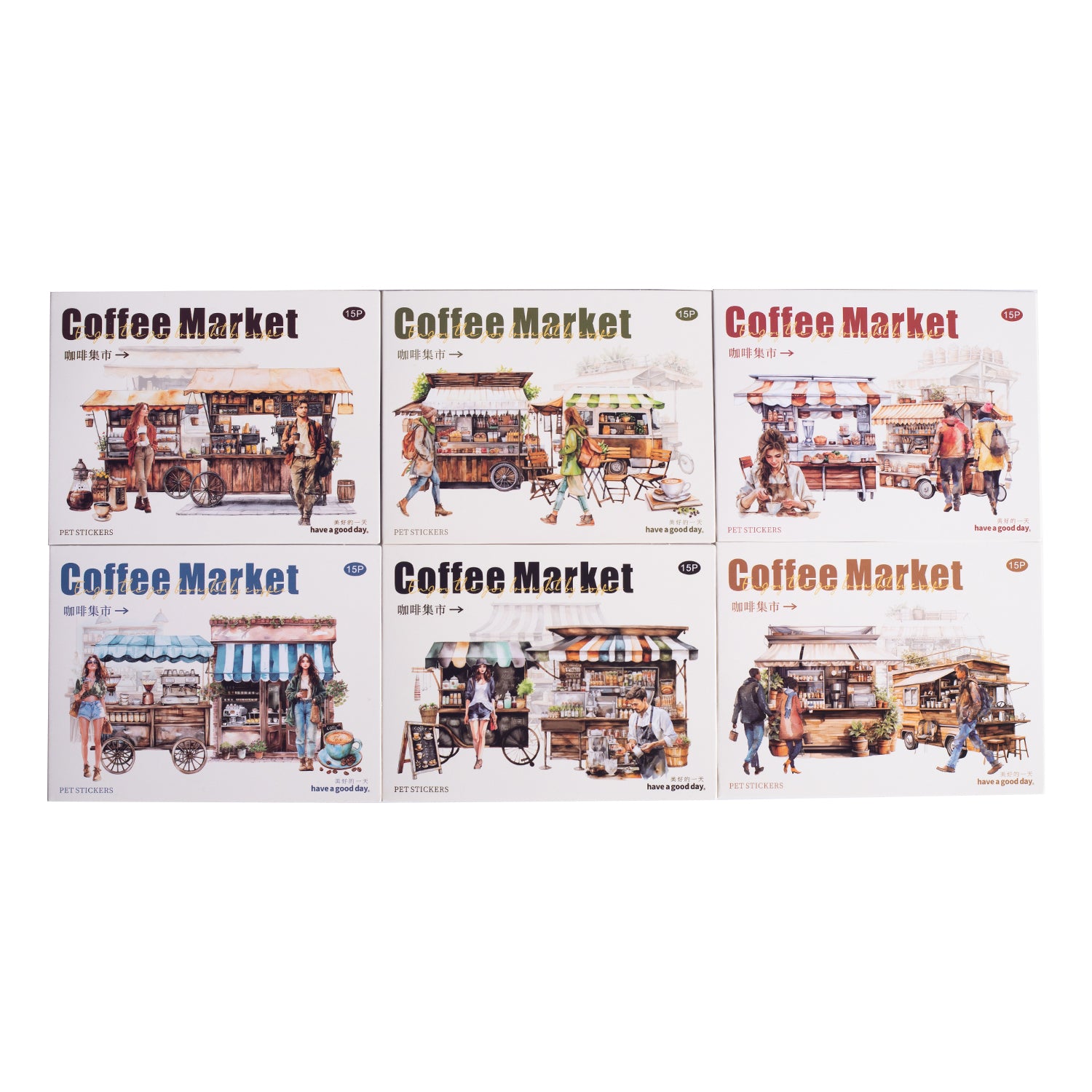 Coffee Market PET Sticker