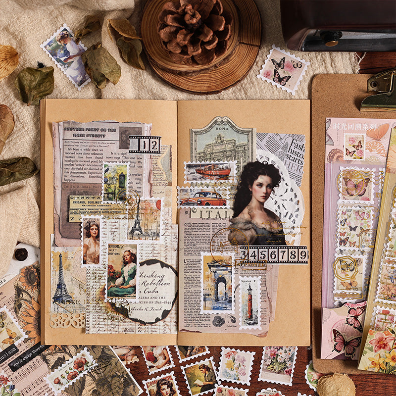 Vintage Foil Stamp Sticker