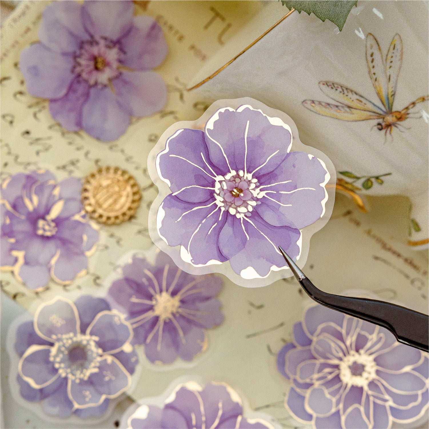 Whispers of Blossoms Flower PET Sticker