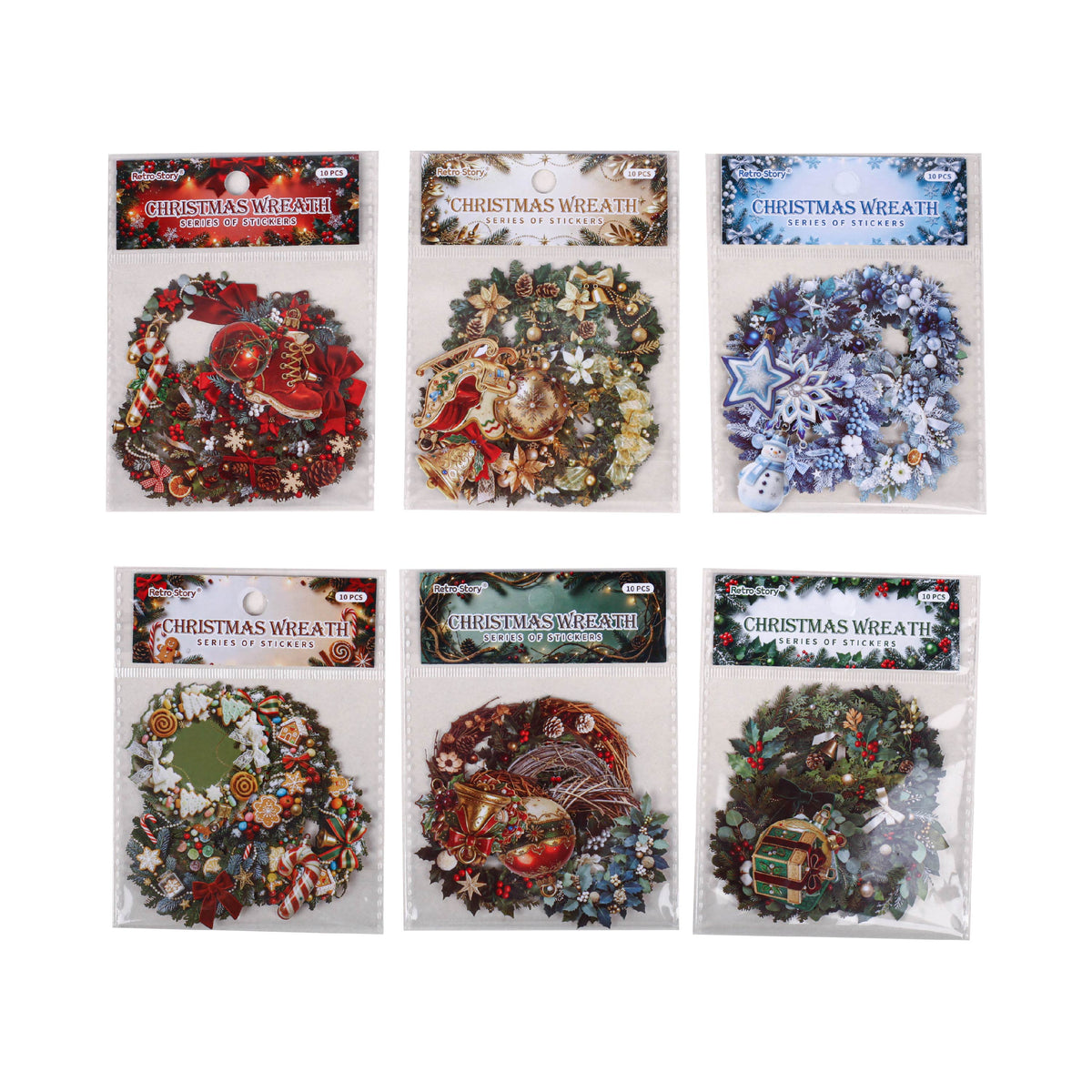 Christmas Wreath Paper Sticker