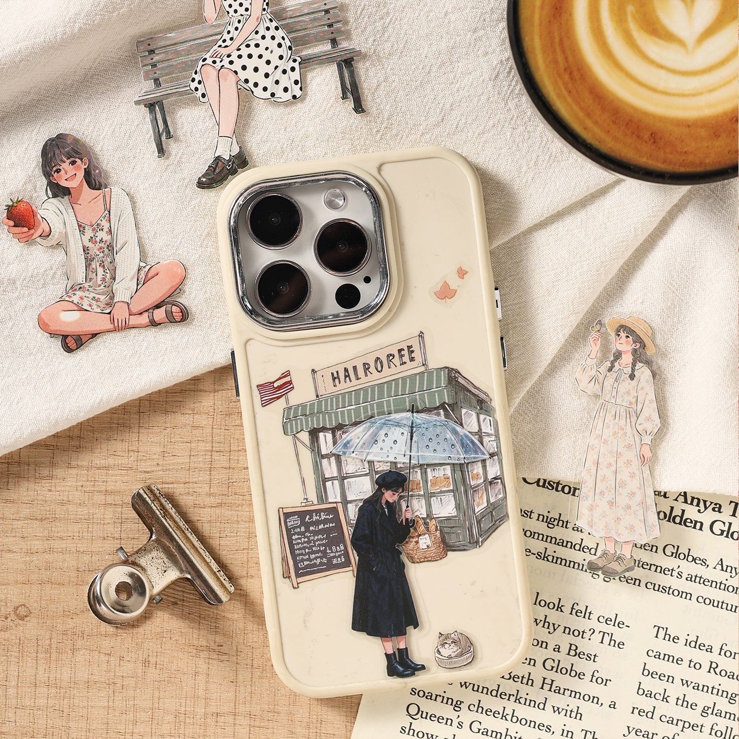 Everyday Life Girl Character Stickers