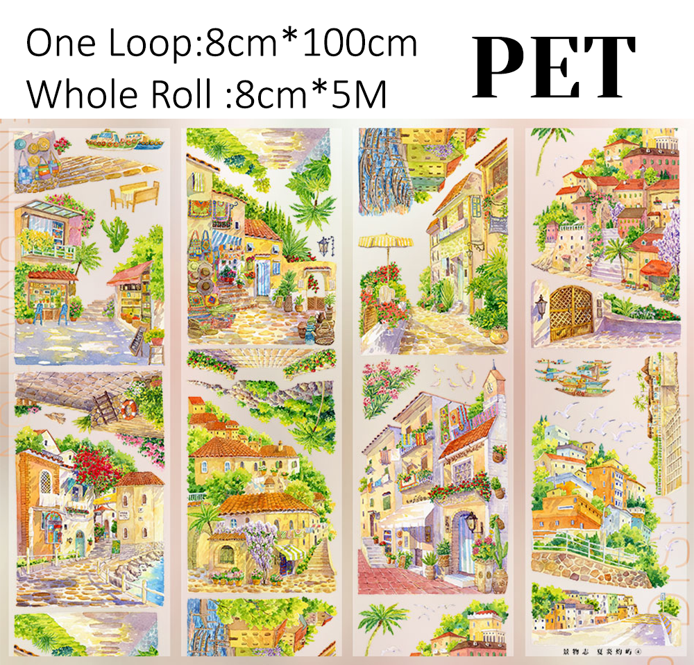 【ZERO】Tropical City Landscape PET Tape