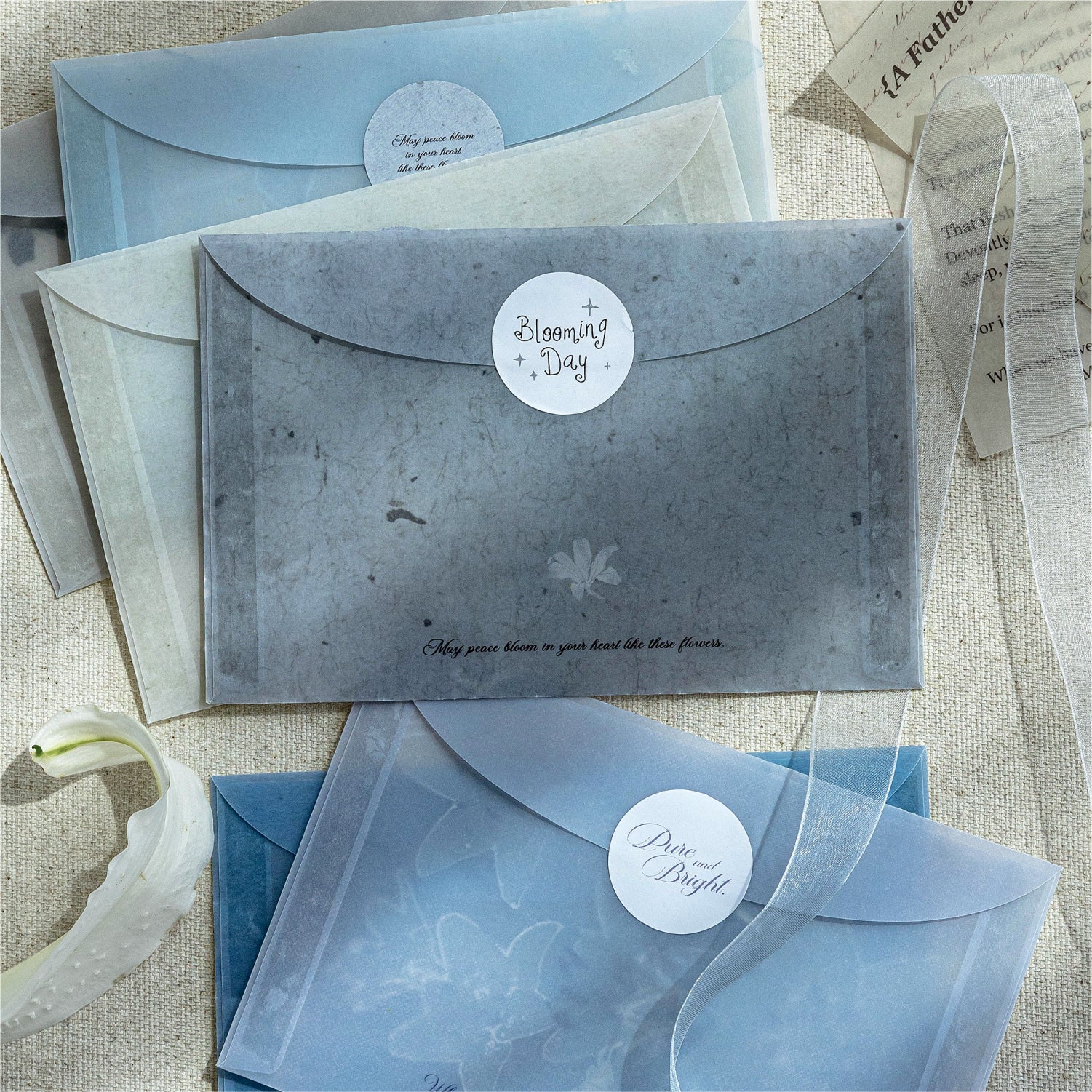 A Letter from the Lilies Vellum Envelope