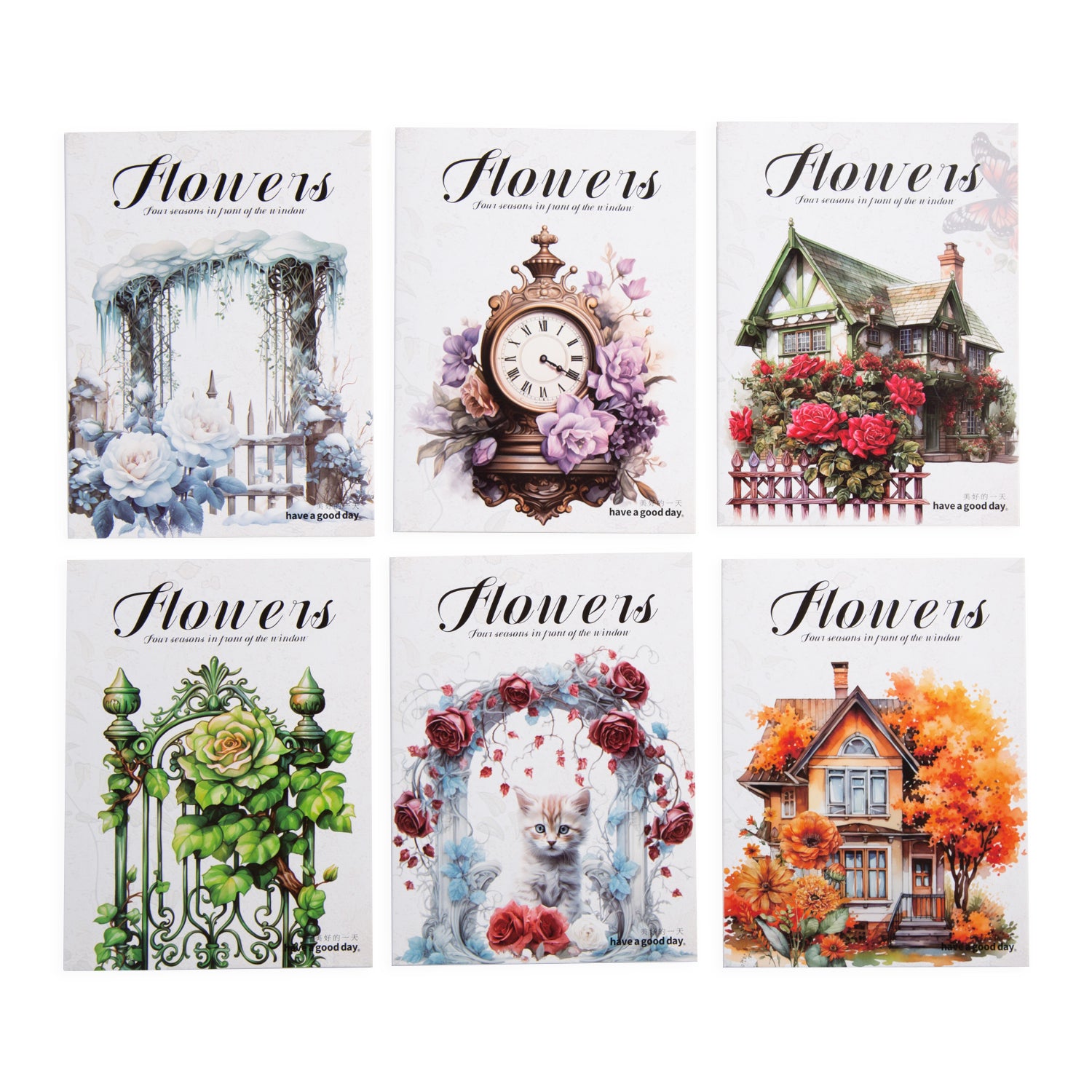Seasons by the Window Theme Stickers