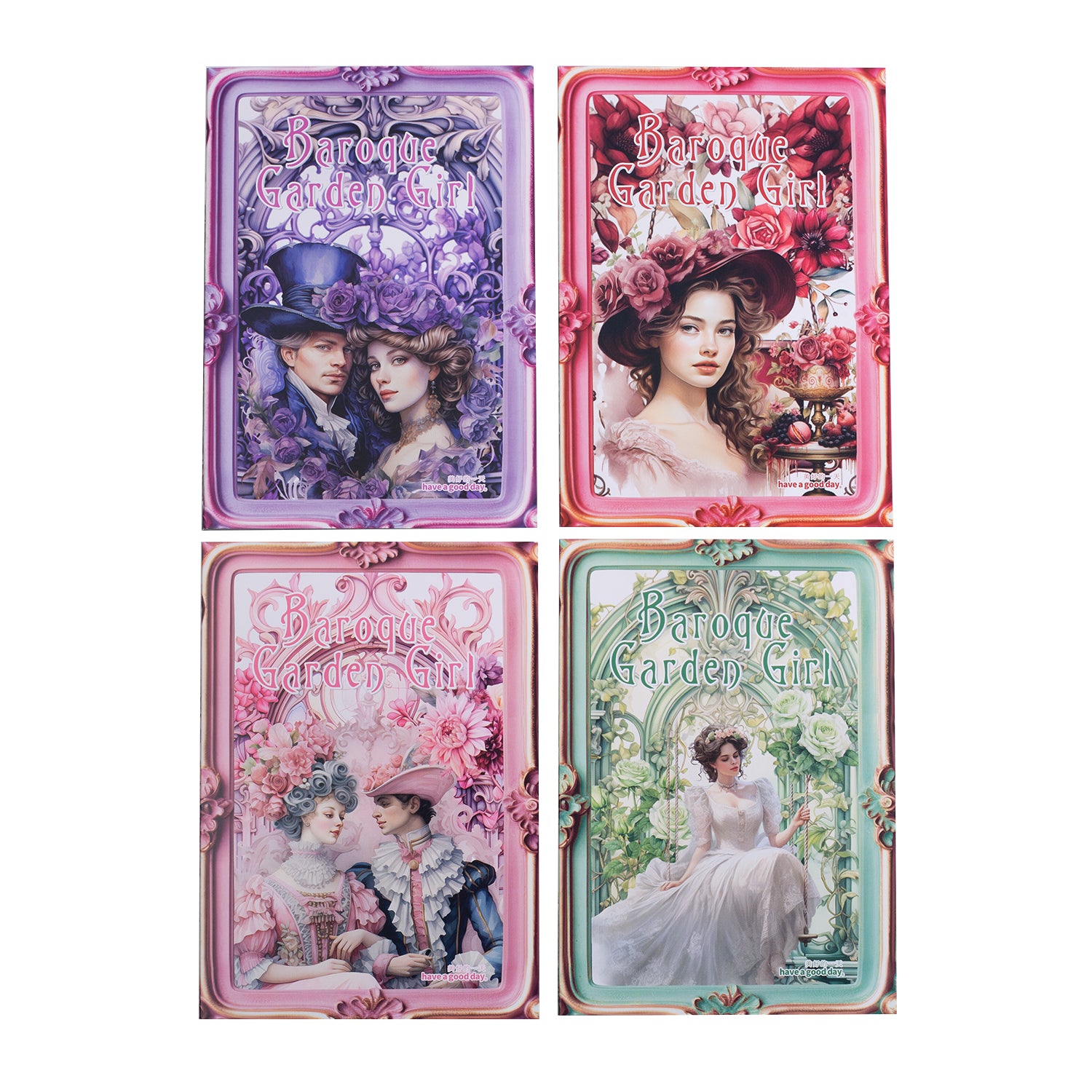 Baroque Garden Girl Pre-cut Sticker Book