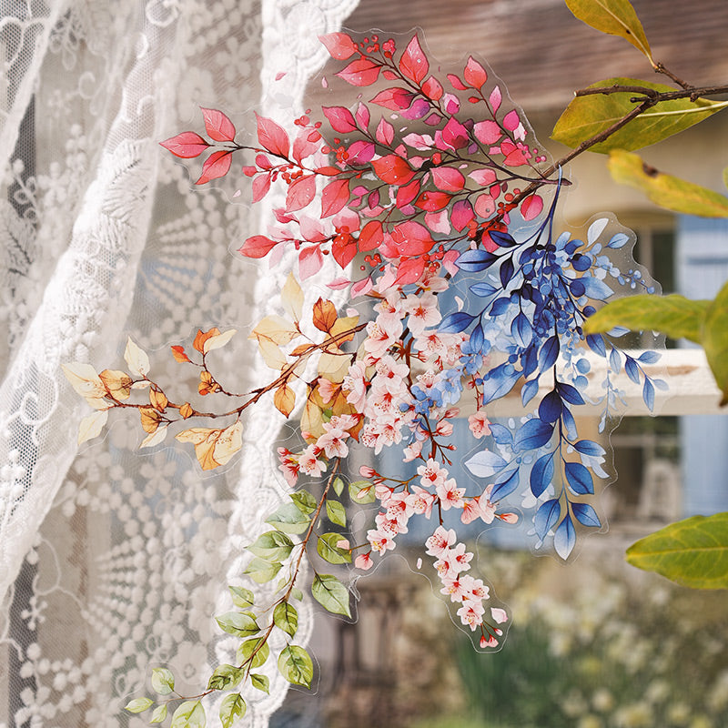 Spring Flower Branches PET Sticker