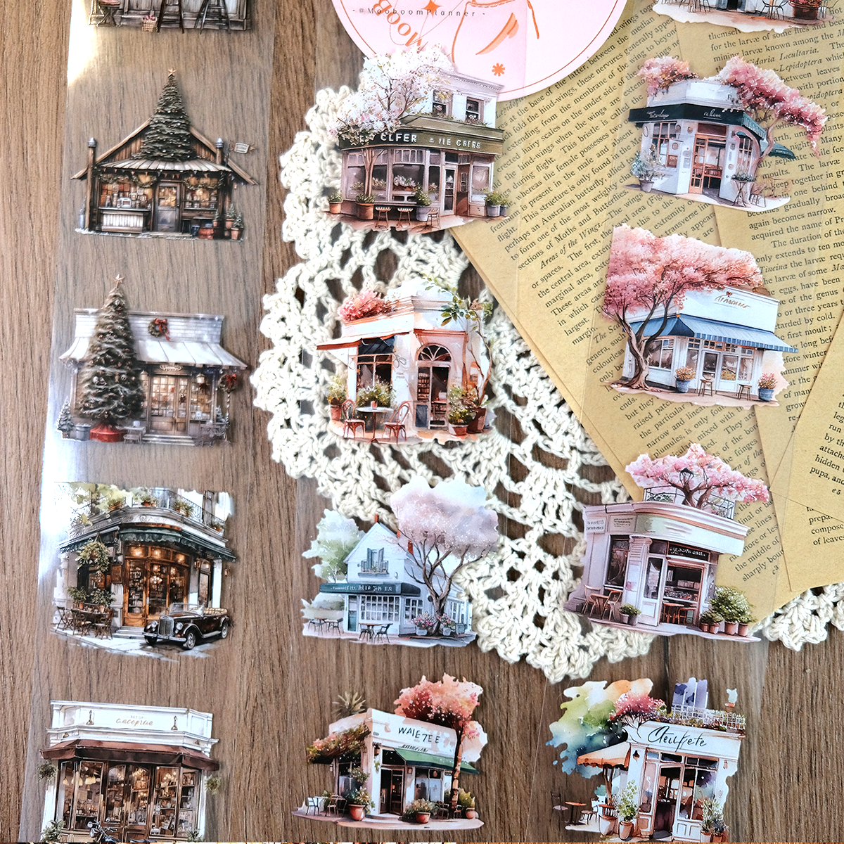 Whole Roll Street Café PET Tape (6cm*2M)| MOOBOOM Design