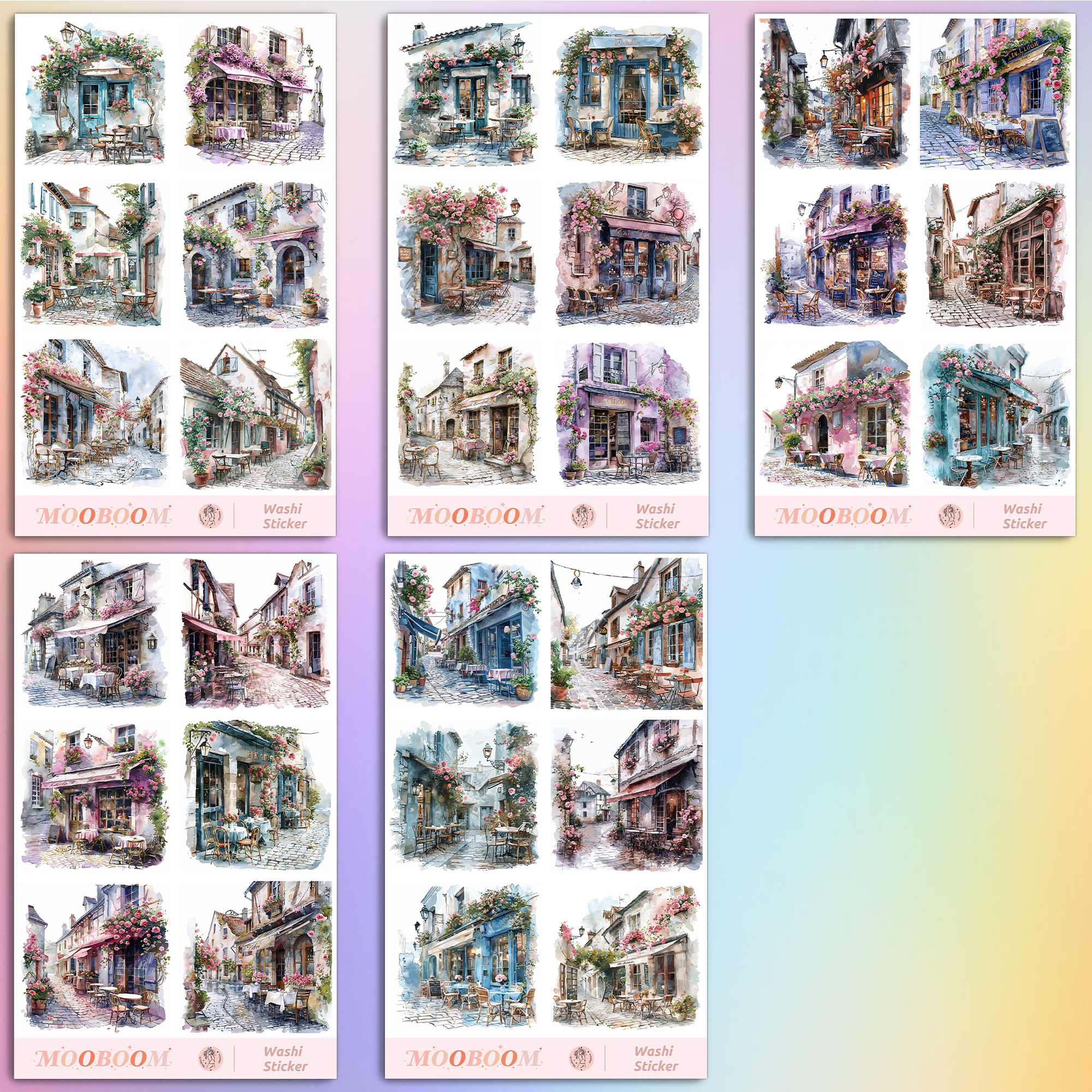 Street Restaurant Special Ink Pre-cut Washi Sticker | MOOBOOM Design